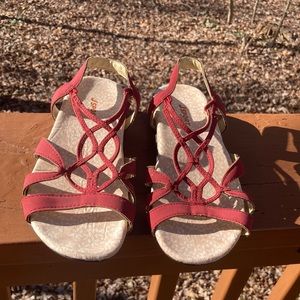 Jambu Red Strappy Sandals